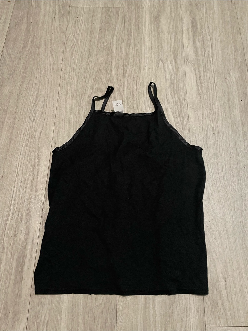 J. Crew Black Satin-Trim Camisole